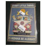 Peace and Love VW Bus Wall Art