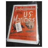 US Marines Teufel Hunden Metal Sign