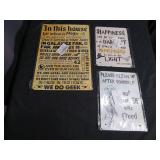 Pop Culture Fan Metal Signs Set - Harry Potter, Star Wars & More