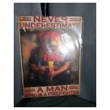 Firefighter Inspirational Metal Sign
