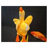 Duck and Koi Fish Plush Bag Set
