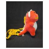 Orange Dinosaur Plush Bag