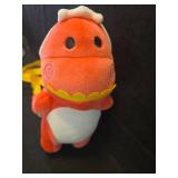 Orange Dinosaur Plush Bag