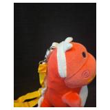 Orange Dinosaur Plush Bag