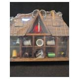 Wooden Sewing Thread Storage Display