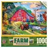MasterPieces 1000 Piece Jigsaw Puzzle - Homestead Farm - 19.25 x26.75