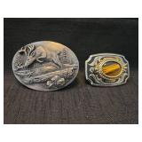 Bergamot Belt Buckle Set - Deer Scene & Tiger