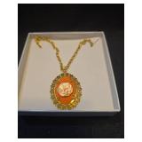 British Penny Medallion Necklace