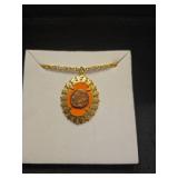 British Penny Medallion Necklace