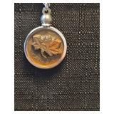 Canadian Penny Pendant Necklace with Silver Chain