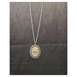 Eagle Cameo Pendant with Silver Chain