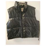 Orange Kiss Essentials Black Puffer Vest XL