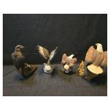 American Bald Eagle Figurine Collection with Flag
