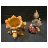 Woodland Animal Tea Light Holder Set