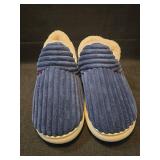 Navy Blue Corduroy House Slippers