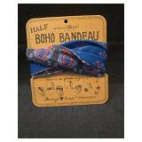 Natural Life Half Boho Bandeau - Blue Floral Pattern