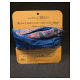 Natural Life Half Boho Bandeau - Blue Floral Pattern