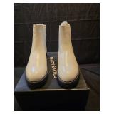Cream Chelsea Platform Boots women