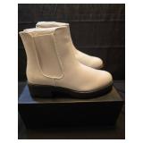 Cream Chelsea Platform Boots women