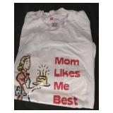 Mom Likes Me Best T-Shirt and Job Description Sign Set
