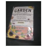 Garden Rules Decorative Metal Sign with Sunflowers