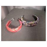 Multi-Color Crystal Embellished Headband Set