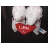 Light Autumn Llama Love Plush Set