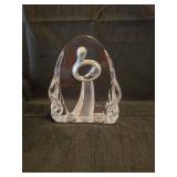 Crystal Mother and Child Figurine