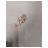 Crystal & Enamel Bird Brooch with Pearl Safety Pin