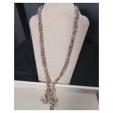 Multicolor Seed Bead Butterfly Necklace