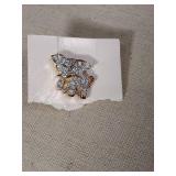 Jewelry Set - Mixed Stone Necklace with Pearl Accents and Decorative Brooches