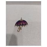 2 Piece Brooch Set - Pearl Wreath & Galaxy Umbrella