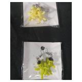 Colorful Korean Character Dangle Earrings Set