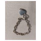 Silver Bracelet Collection with Gemstones and Heart Charm