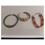 Crystal and Pearl Bracelet Set