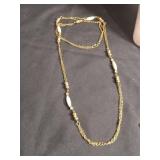 Gold Tone Necklace Collection with Floral Pendant