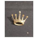 Decorative Gold Crown and Bird Brooch Set