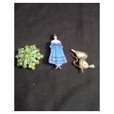 Collection of 1950s Fashion and Bird Brooches