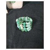 Mint Green Glass Bead Jewelry Set