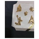 Gold Tone Nativity Scene Pin Set