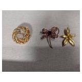 Decorative Brooch Collection - Circle, Bow and Star