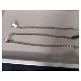 Silver Tone Chain Link Watch Band Set