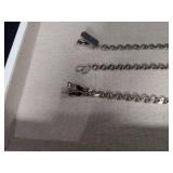 Silver Tone Chain Link Watch Band Set