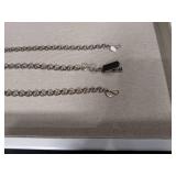 Silver Tone Chain Link Watch Band Set