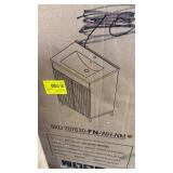 Vinnova Palos 30-in Fir Wood Brown Single Sink Bathroom Vanity with White Ceramic Top - Retail: $0