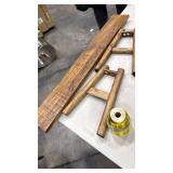 Jeffan 45\" Acacia K/D Skinny Bench in Natural Rustic finis - Retail: $0