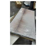 Neutral Reflections Abstract Large Framed Canvas Print Wall Art 60x30 inch black frame  - Retail: $0