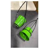 Gracie Oaks Handmade Metal Hanging Planter (Set of 2) - Retail: $0