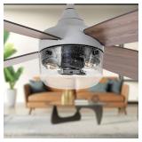 42\" 2-Light Caelan Remote Controlled Ceiling Fan - River of Goods: Industrial Style, Reversible Motor, ETL Listed - Retail: $378