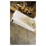 (Missing cushions) Modern White Upholstered Sofa